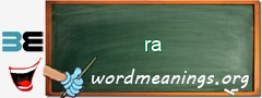 WordMeaning blackboard for ra